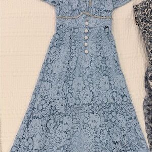 Self-Portrait Blue Lace Dress